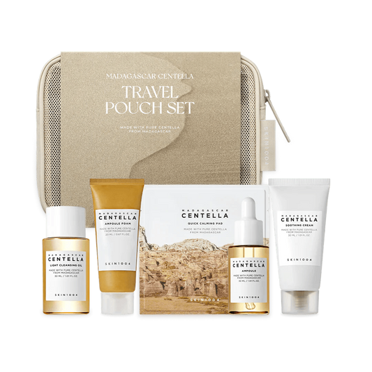 Skin1004 Madagascar Centella Travel Pouch Set | Discover skin care, face cream, lip gloss, sunscreen, and korean skin care products at Sapphire Beauty Booth— a trusted cosmetic shop near me and makeup store near me. | Sapphire Beauty Ghana
