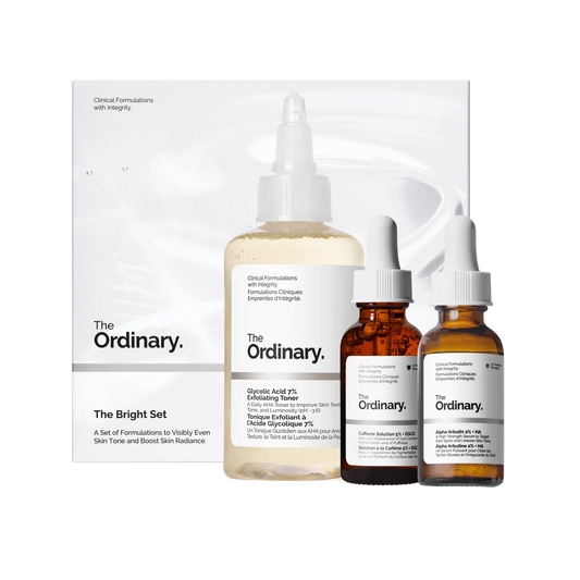 The Ordinary Bright Set - 3 Piece Set | Discover skin care, face cream, lip gloss, sunscreen, and korean skin care products at Sapphire Beauty Booth— a trusted cosmetic shop near me and makeup store near me.