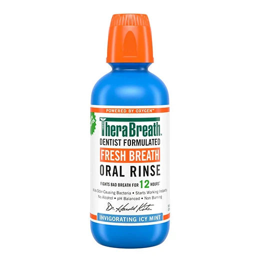 TheraBreath Fresh Breath Mouthwash Invigorating Icy Mint Oral Rinse - 16fl oz | Discover skin care, face cream, lip gloss, sunscreen, and korean skin care products at Sapphire Beauty Booth— a trusted cosmetic shop near me and makeup store near me. | Sapphire Beauty Ghana
