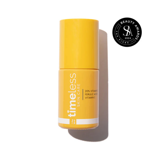 Timeless 20% Vitamin C + E Ferulic Acid Serum - 30 ml | Discover skin care, face cream, lip gloss, sunscreen, and korean skin care products at Sapphire Beauty Booth— a trusted cosmetic shop near me and makeup store near me.
