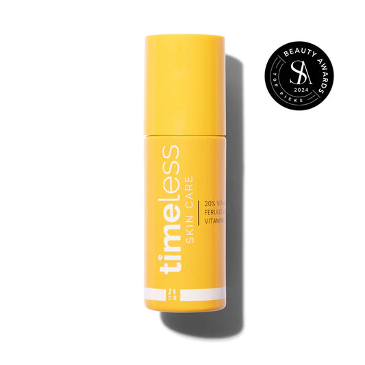 Timeless 20% Vitamin C + E Ferulic Acid Serum - 50 ml | Discover skin care, face cream, lip gloss, sunscreen, and korean skin care products at Sapphire Beauty Booth— a trusted cosmetic shop near me and makeup store near me.
