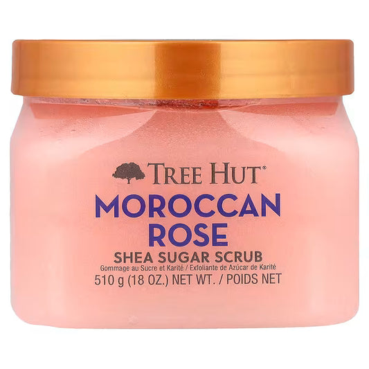 Tree Hut Moroccan Rose Shea Sugar Scrub - 18oz | Discover skin care, face cream, lip gloss, sunscreen, and korean skin care products at Sapphire Beauty Booth— a trusted cosmetic shop near me and makeup store near me.