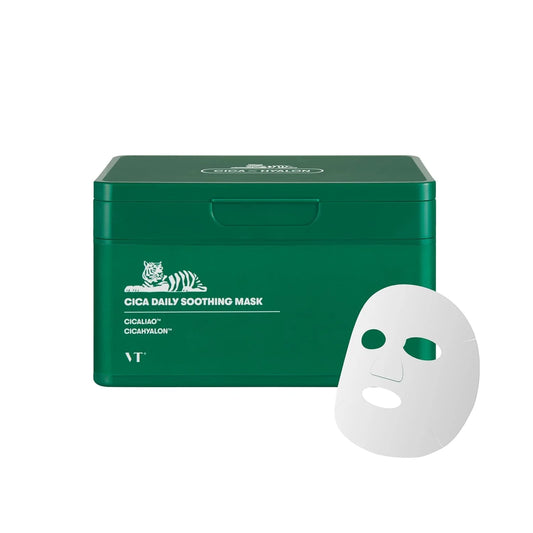 VT Cosmetics - Cica Daily Soothing Mask - 30 Sheets | Discover skin care, face cream, lip gloss, sunscreen, and korean skin care products at Sapphire Beauty Booth— a trusted cosmetic shop near me and makeup store near me.
