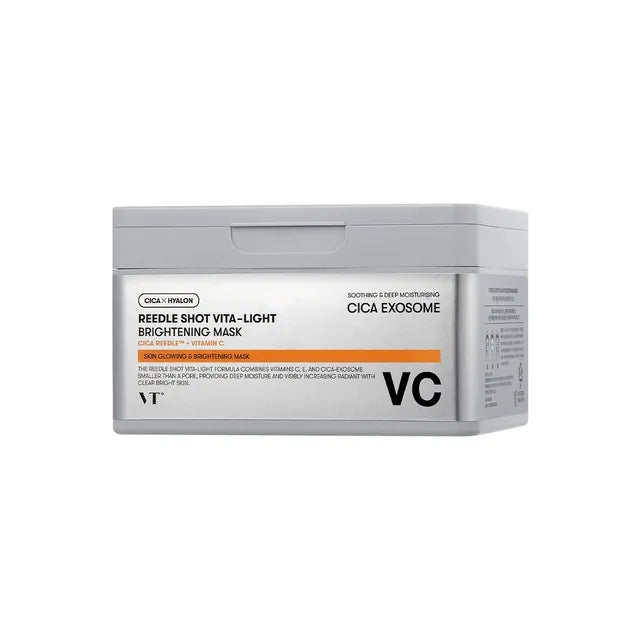 VT Cosmetics - Reedle Shot Vita-light Brightening Mask - 30 Sheets | Discover skin care, face cream, lip gloss, sunscreen, and korean skin care products at Sapphire Beauty Booth— a trusted cosmetic shop near me and makeup store near me.