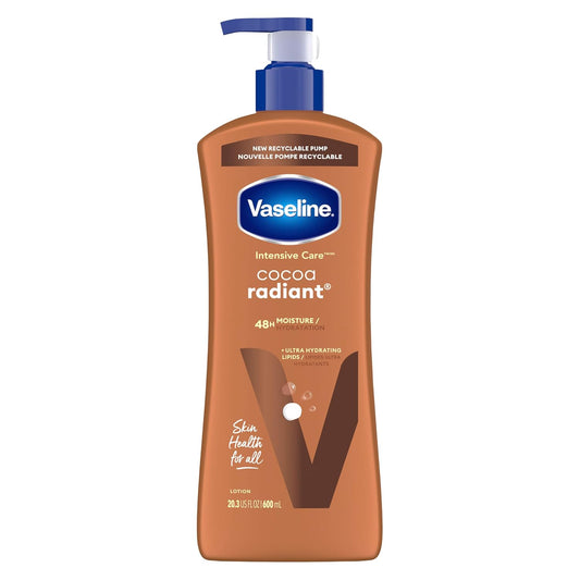 Vaseline Intensive Care Cocoa Radiant Body Lotion - 600ml | Discover skin care, face cream, lip gloss, sunscreen, and korean skin care products at Sapphire Beauty Booth— a trusted cosmetic shop near me and makeup store near me. | Sapphire Beauty Ghana
