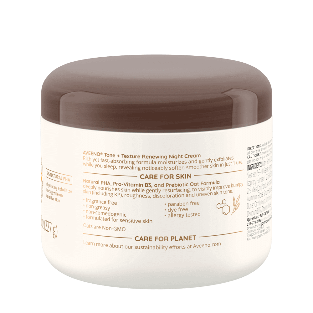 Aveeno Tone + Texture Gentle Renewing Night Cream - 8oz